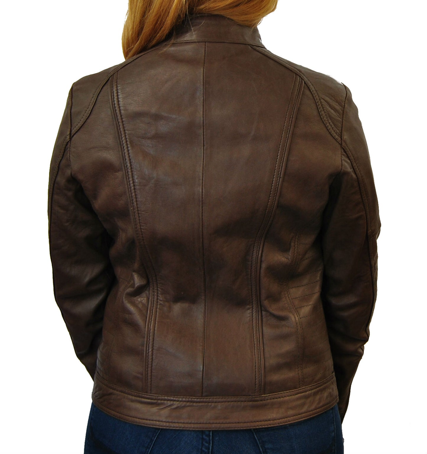 Retro Brown Women's Leather Jacket
