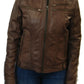 Retro Brown Women's Leather Jacket
