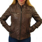 Retro Brown Women's Leather Jacket
