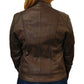Retro Brown Women's Leather Jacket