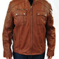 Dark Tan Men's Leather Jacket