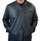 Navy Men's Leather Jacket