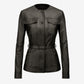 Black Women's Leather Coat