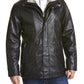 Choco Brown Leather Coat For Men