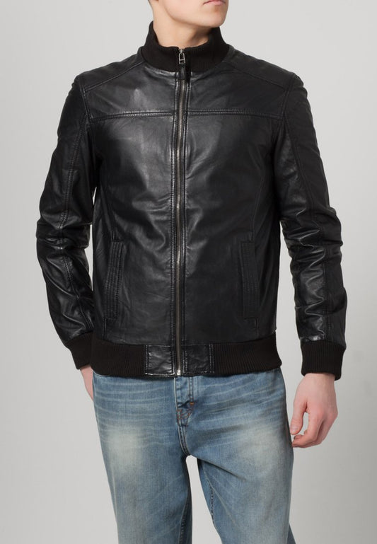 Men's Bomber Leather Jacket