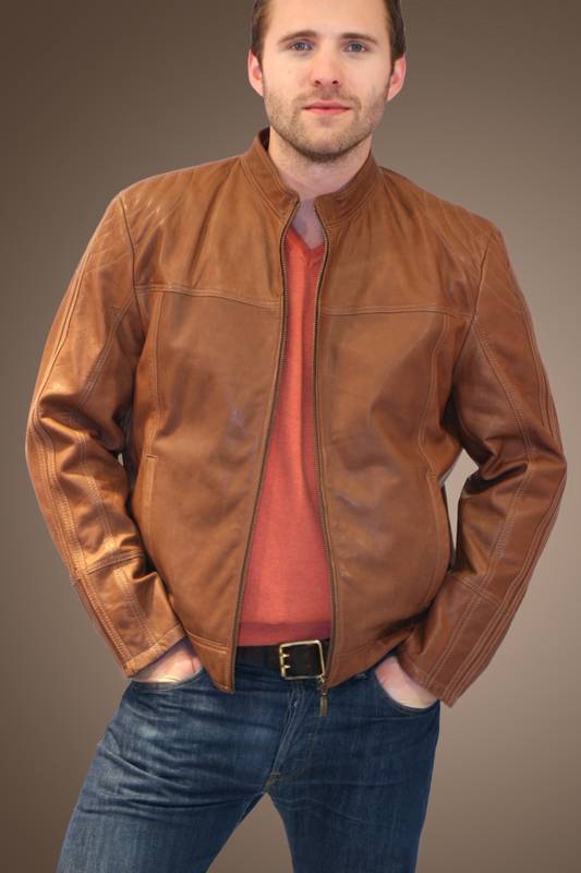 Kristan Men's Biker Leather Jacket
