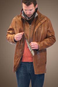 Richard Men's Leather Coat